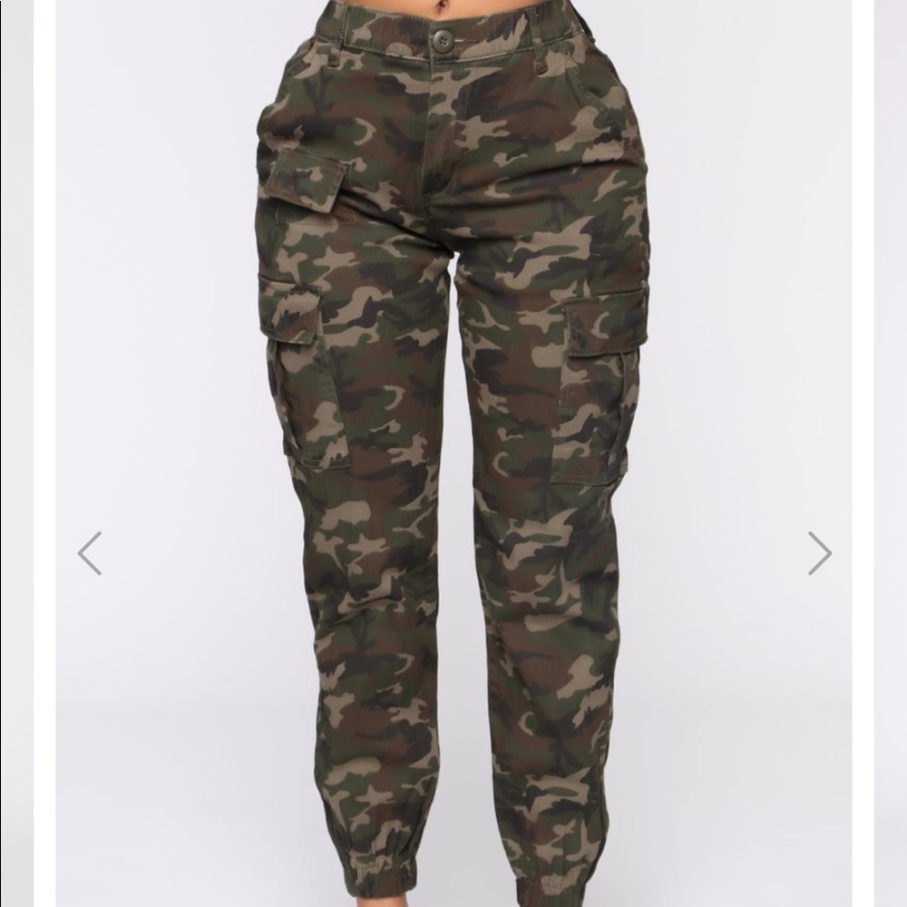 Fashion Nova Cadet Kylie Camp Camo Pants
